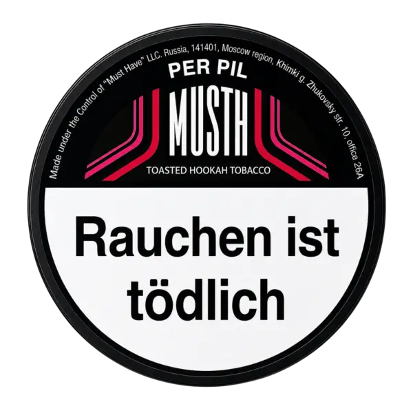 Must H PER PIL 125g Shisha Tabak Packung Verpackung