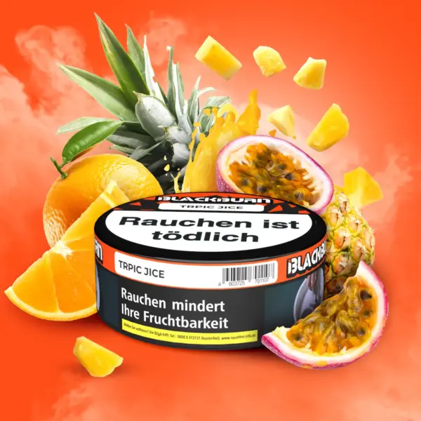 BLACKBURN TRPIC JICE 200g Shisha Tabak Tropical Juice (Ananas-Mandarine-Maracuja) Geschmack