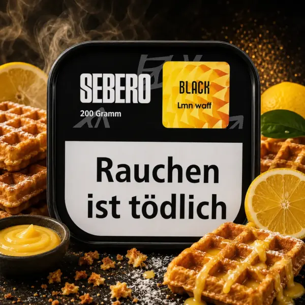 Sebero Black Lmn Waff 200g Shisha Tabak Zitrone Waffel Geschmack