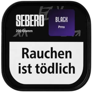 Sebero Black Prns 200g Shisha Tabak Verpackung