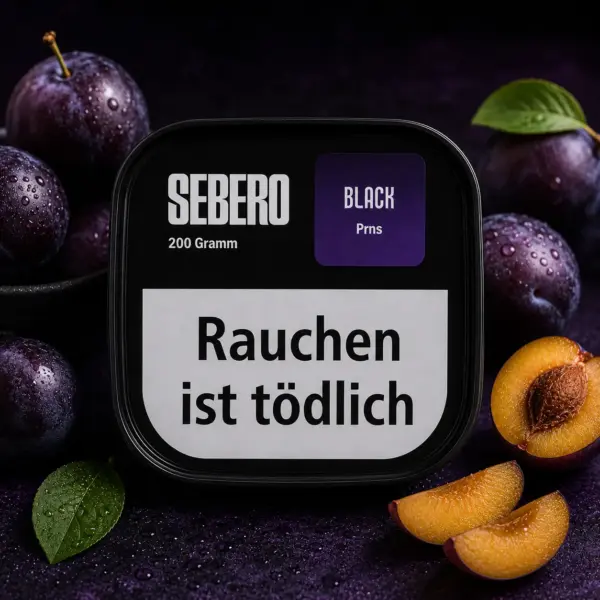 Sebero Black Prns 200g Shisha Tabak Pflaume Geschmack