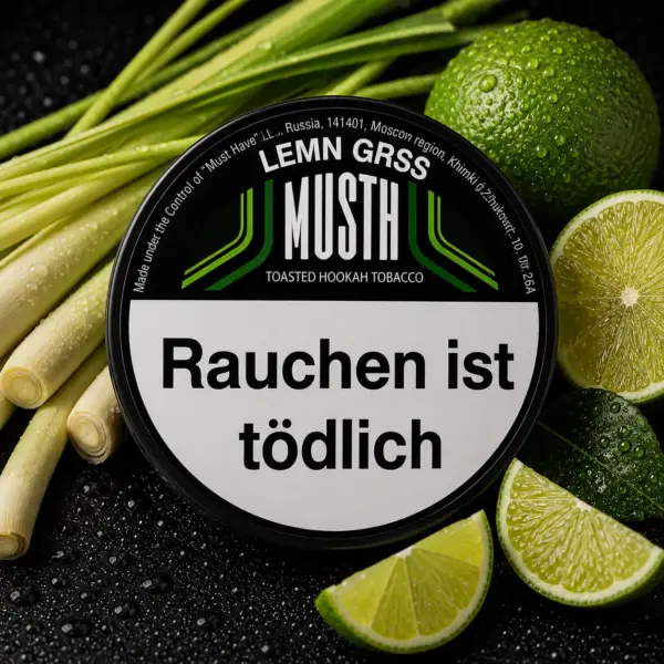 Must H LEMN GRSS 125g Shisha Tabak Zitronengras Geschmack