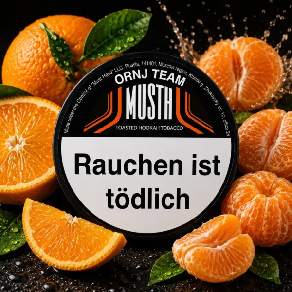 ORNJ TEAM Shisha Tabak Orange-Mandarine Nahaufnahme