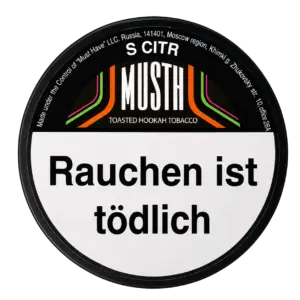 S CITR Shisha Tabak Verpackung 125g
