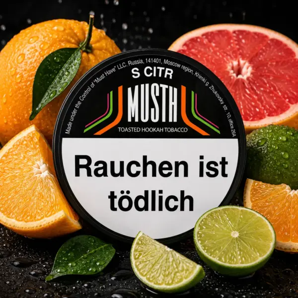 S CITR Shisha Tabak Zitrusmix Nahaufnahme