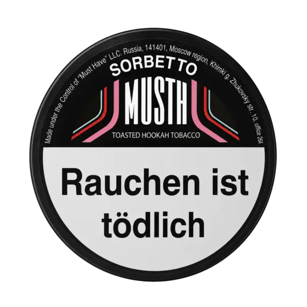 SORBETTO Shisha Tabak Verpackung 125g