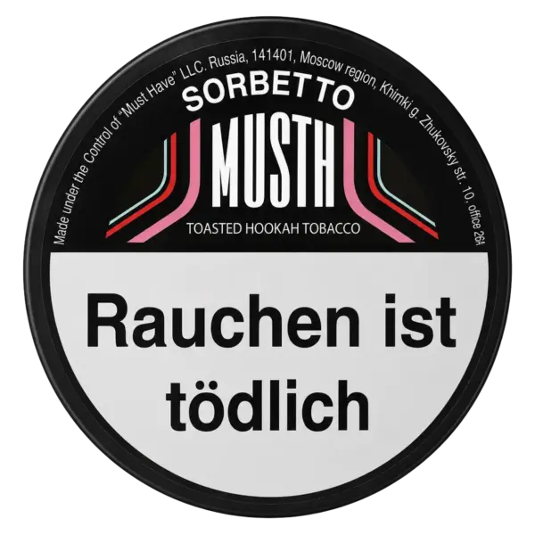 MUST H SORBETTO 125g Shisha Tabak Dose