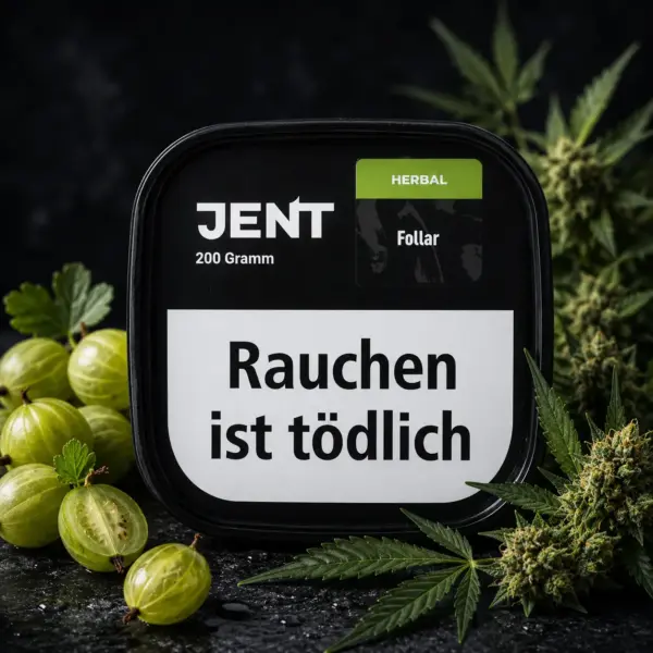 Jent Follar 200g Shisha Tabak Stachelbeere Hanfblüte Geschmack