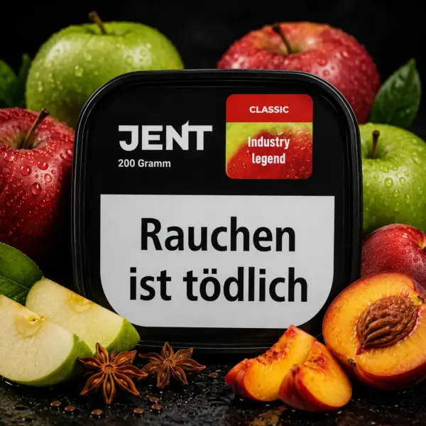 Jent Industry Legend 200g Shisha Tabak Doppelapfel Nektarine Geschmack