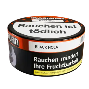 BLACKBURN BLACK HOLA 100g Shisha Tabak Packung Verpackung Premium