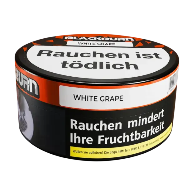 BLACKBURN WHITE GRPE 100g Shisha Tabak Packung Verpackung Premium