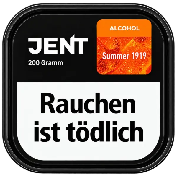 Jent Alcohol Line – Summer 1919 200g Shisha Tabak Packung Verpackung Premium