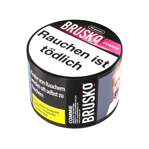 BRUSKO COMMIE 25g tabakfreie Shisha-Mischung Packung Verpackung