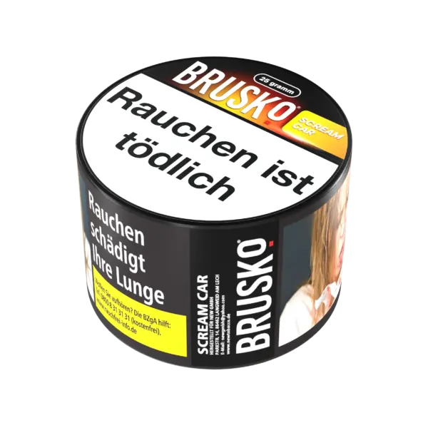 BRUSKO SCREAM CAR 25g tabakfreie Shisha-Mischung Packung Verpackung