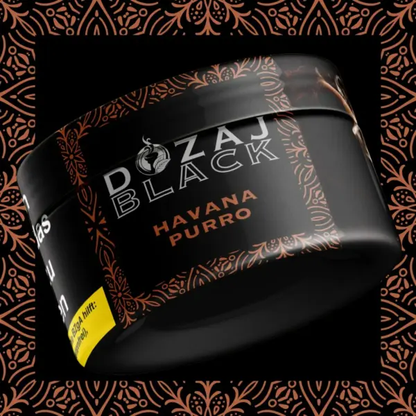 DOZAJ BLACK HAVANA PURRO 25g Dark Blend Shisha Tabak Dose Produktfoto