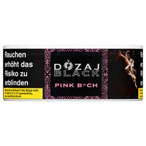 DOZAJ BLACK PINK B*CH 25g Dark Blend Shisha Tabak Dose Etikett