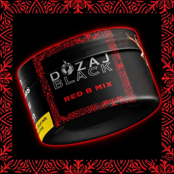 DOZAJ BLACK RED B MIX 25g Dark Blend Shisha Tabak Dose Produktfoto