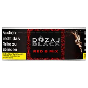 DOZAJ BLACK RED B MIX 25g Dark Blend Shisha Tabak Dose Etikett