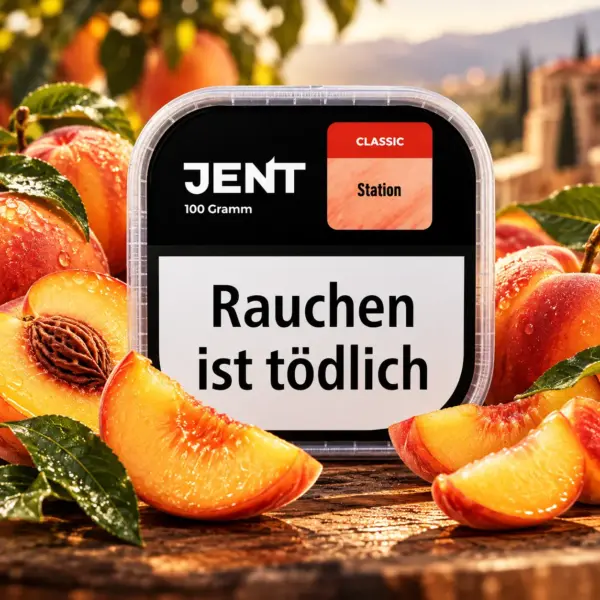 Jent Station 100g Shisha Tabak sonnengereifter Pfirsich Geschmack