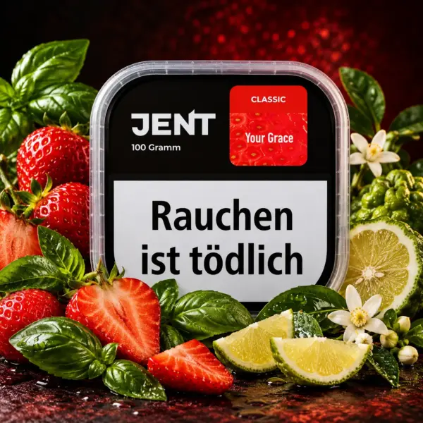 Jent Your Grace 100g Shisha Tabak Erdbeere, Basilikum und Bergamotte Geschmack
