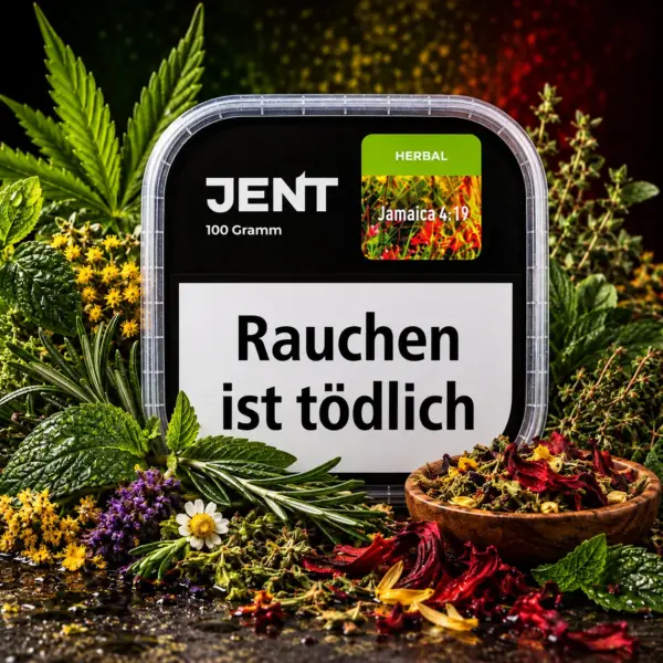 Jent Jamaica 4:19 100g Shisha Tabak Kräutermix süß-herb Geschmack