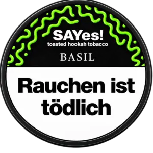 SAYes! BASIL 100g Shisha Tabak Packung Verpackung Premium