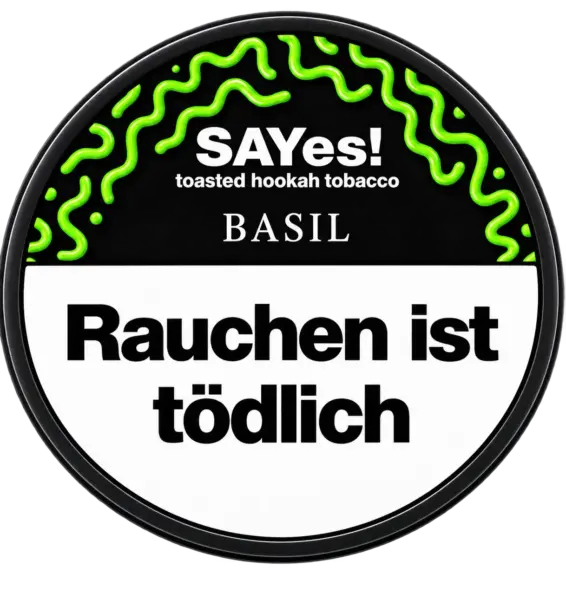 SAYes! BASIL 100g Shisha Tabak Packung Verpackung Premium