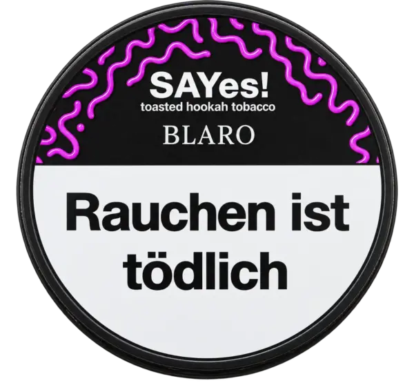 SAYes! BLARO 100g Shisha Tabak Packung Verpackung Premium