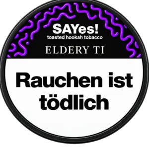 SAYes! ELDERY TI 100g Shisha Tabak Packung Verpackung Premium