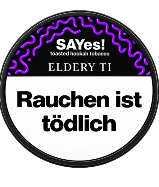 SAYes! ELDERY TI 100g Shisha Tabak Packung Verpackung Premium