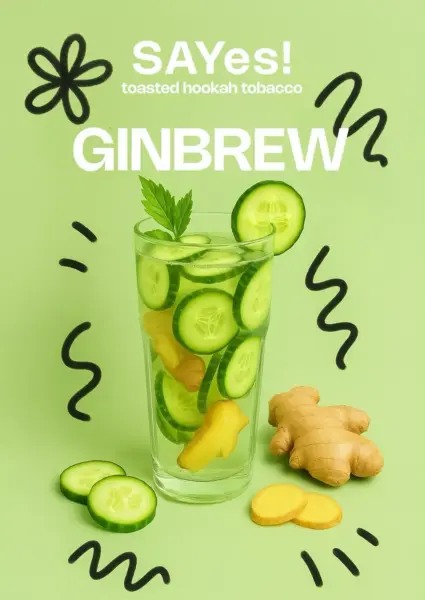 SAYes! GINBREW 100g Shisha Tabak Gin-Fizz mit Ingwer Geschmack