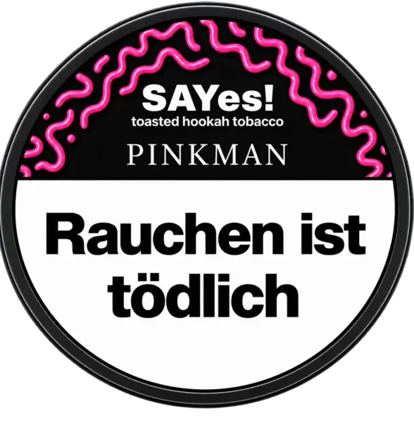 SAYes! PINKMAN 100g Shisha Tabak Packung Verpackung Premium