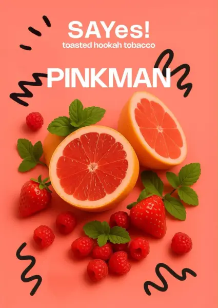 SAYes! PINKMAN 100g Shisha Tabak Grapefruit, Erdbeere und Himbeere Geschmack