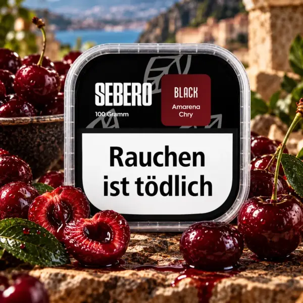 Sebero Black Amarena Chry 100g Shisha Tabak Amarena Cherry Geschmack
