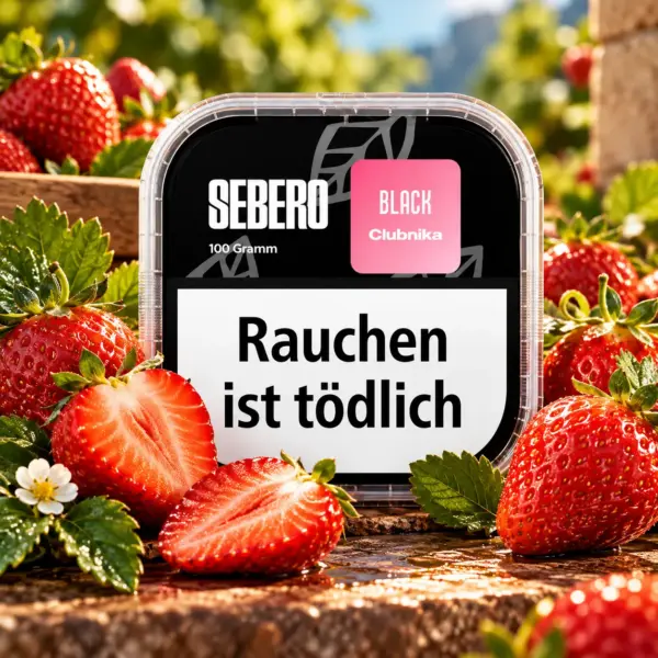 Sebero Black Clubnika 100g Shisha Tabak Strawberry Geschmack