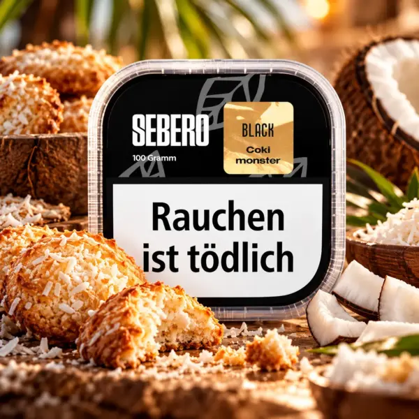 Sebero Black Coki Monster 100g Shisha Tabak Cookie Monster Geschmack