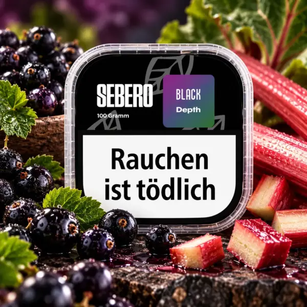Sebero Black Depth 100g Shisha Tabak Herbal Currant Geschmack