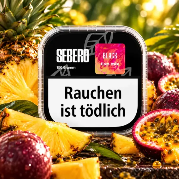 Sebero Black Exo Mix 100g Shisha Tabak Exotic Mix Geschmack