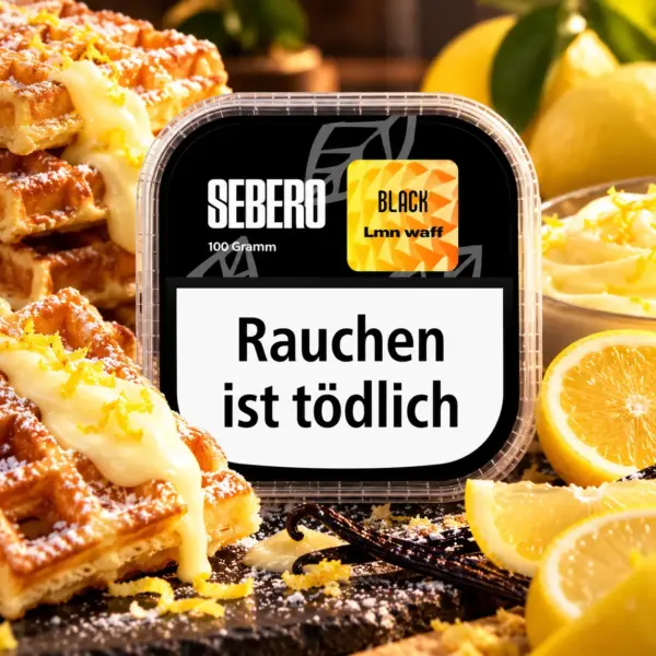 Sebero Black Lmn Waff 100g Shisha Tabak Lemon Waffle Geschmack