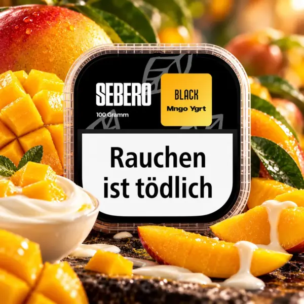 Sebero Black Mngo Ygrt 100g Shisha Tabak Mango Yogurt Geschmack