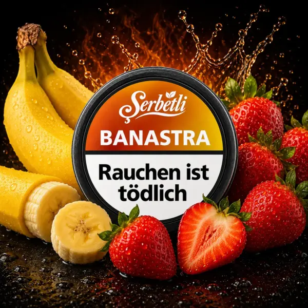 SERBETLI BANASTRA 200G Shisha Tabak Banane-Erdbeere Geschmack