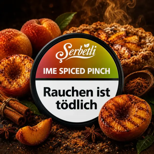 SERBETLI IME SPICED PINCH 200G Shisha Tabak Gebackener Pfirsich Geschmack